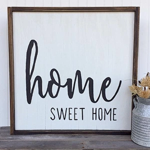 Rustic Home Sweet Wood Sign