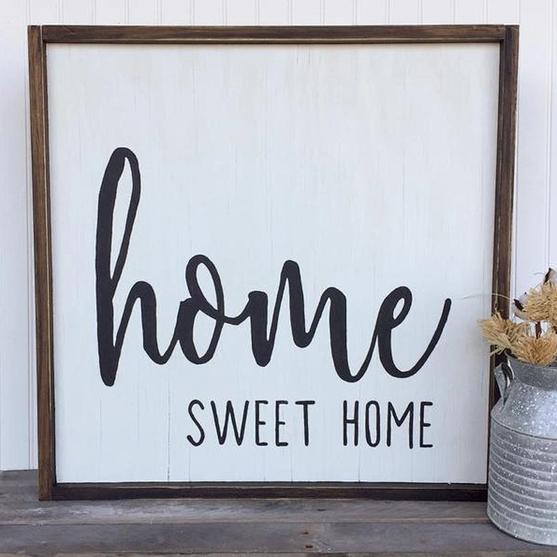 Rustic Home Sweet Wood Sign