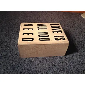 White Wood Box Sign Love Is All You Need Vintage Look
