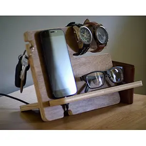 Wood phone docking station wireless charge wood phone docking station desk mobile phone holder