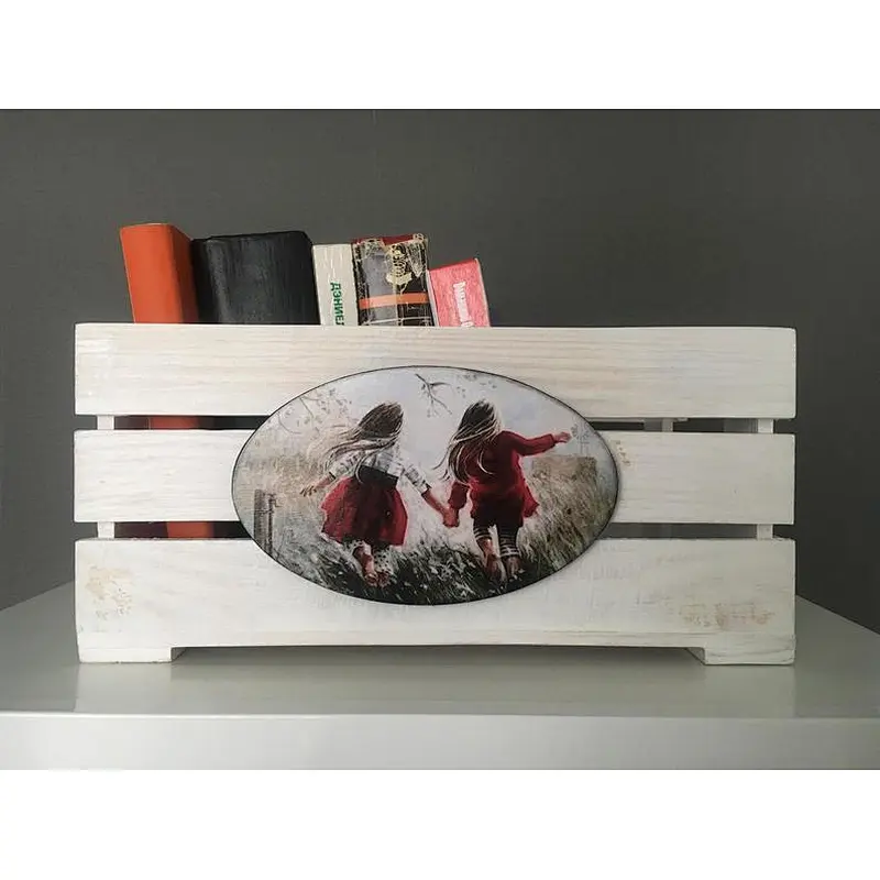 Rustic Solid Wood book  Crate Bathroom storage container Baby room Decor Storage book  Box Wedding Crate Rustic Wood Crate