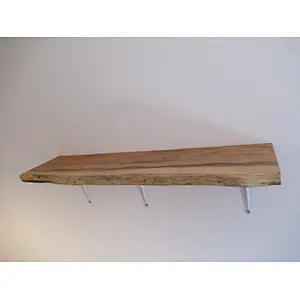 Live Edge Yew rustic solid wood 4ft Shelf floating shelf