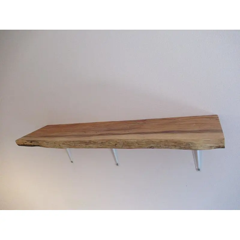 Live Edge Yew rustic solid wood 4ft Shelf floating shelf