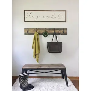 Farmhouse Coat Rack,Wood Coat Rack