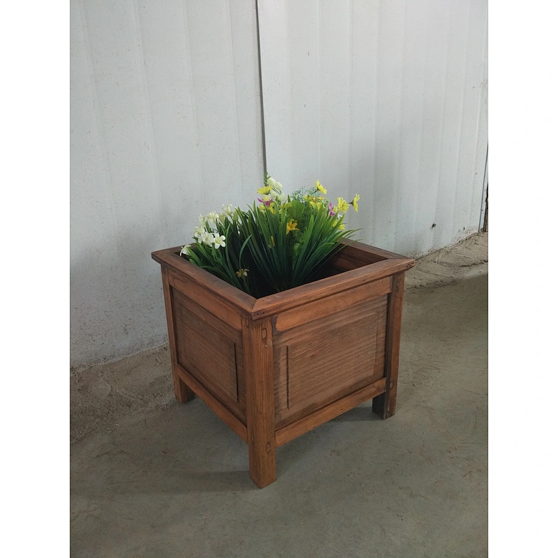 Wooden planter crate Elevated Raised Garden Bed Planter Box,rustic,