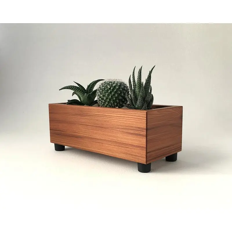 Modern Wood Succulent Planter box