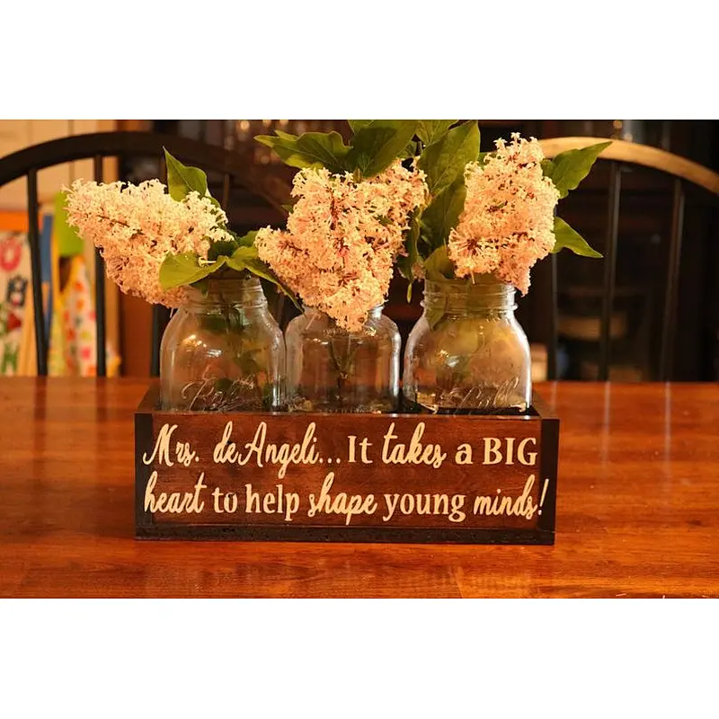 Planter Rustic Flower Pot Window Box Wooden Planter box  Teacher Gifts Teacher Appreciation Gift for Her Gift f