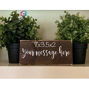 Personalized custom small wood sign It comes any sizes and various fonts for writing