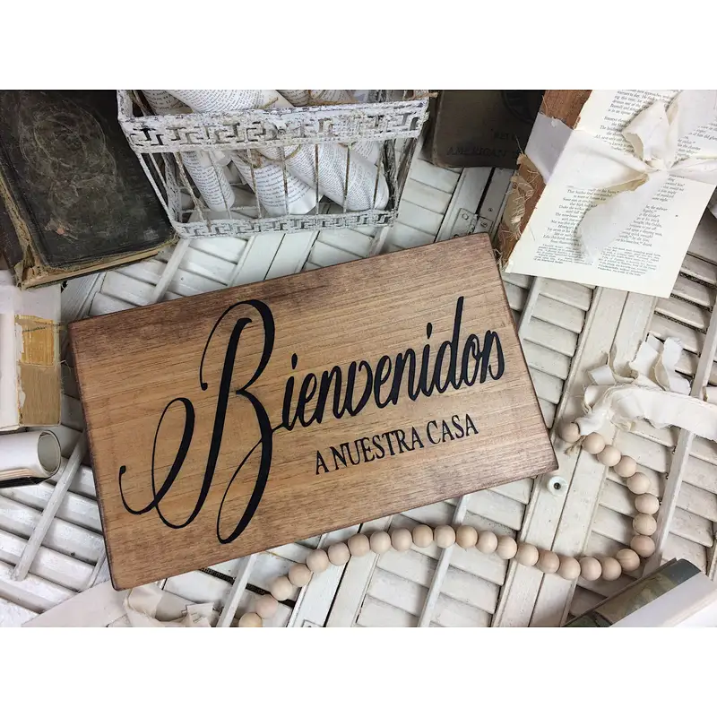Home decoration walls billboards Wooden sign Welcome sign