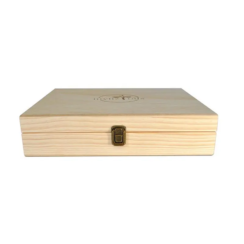 Wooden Essential Oil Box - Holds 25 Bottles Size 5-15 mL