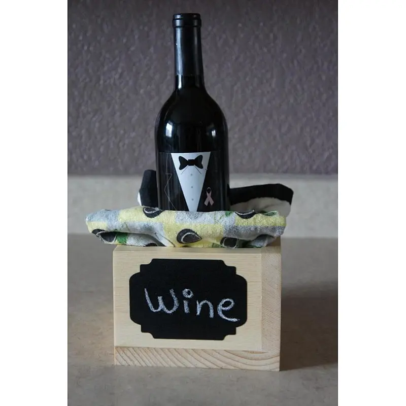 2020 Desk Organizer Wood box with reusable chalkboard design to write with chalk on
