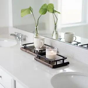 Storage OrganizerWooden Tray With HandleWooden Trays For DecorationWooden Tray HandleWood Dinner Plate Tray Bread Wood Serving