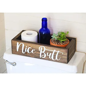 Nice Butt Bathroom Box Toilet Storage Box Toilet Paper Storage Back of Toilet Box