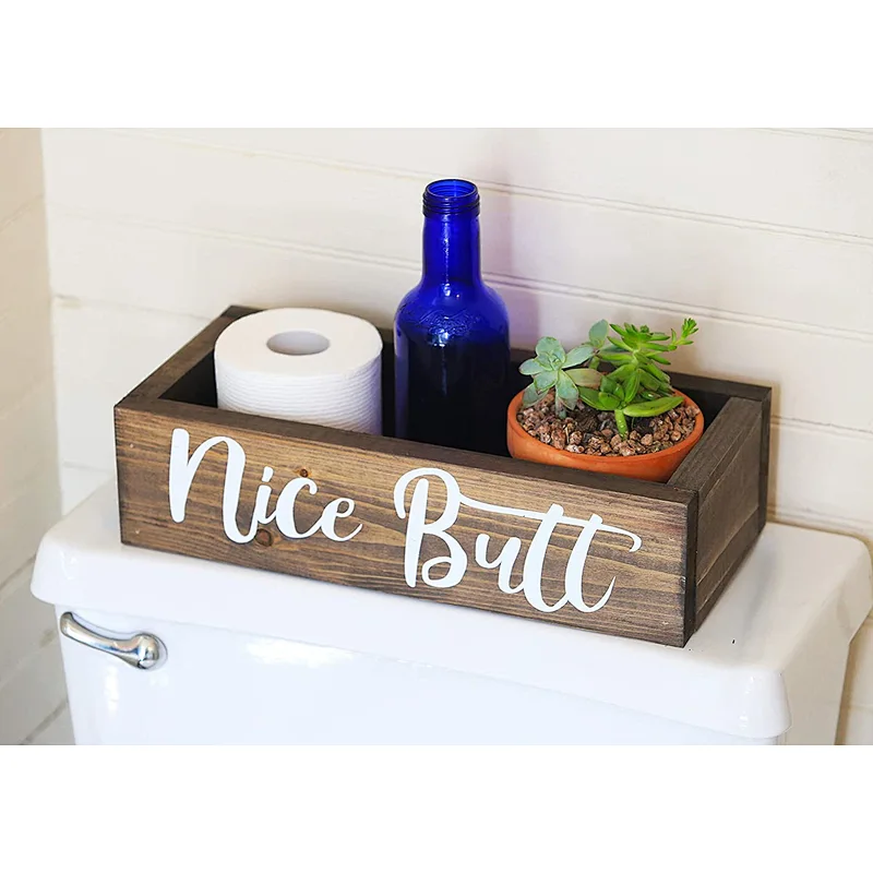 Nice Butt Bathroom Box Toilet Storage Box Toilet Paper Storage Back of Toilet Box