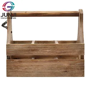 Stone & Beam Modern Rustic Farmhouse Wood Wine Bottle Rack Caddy