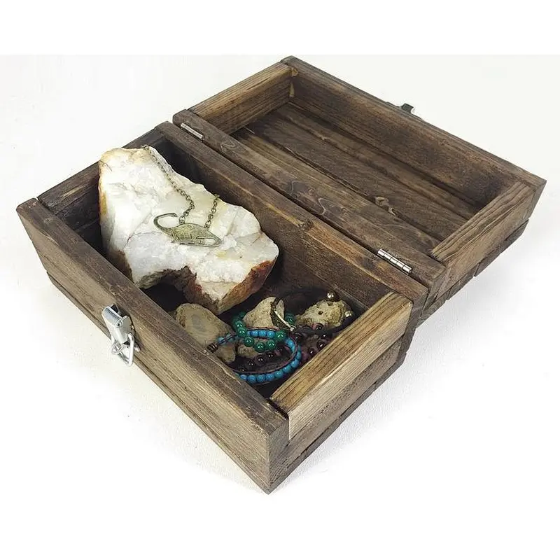 Personalized Keepsake Box with Lockable Latch,  Rustic Wooden Gift Box, Memorial Box