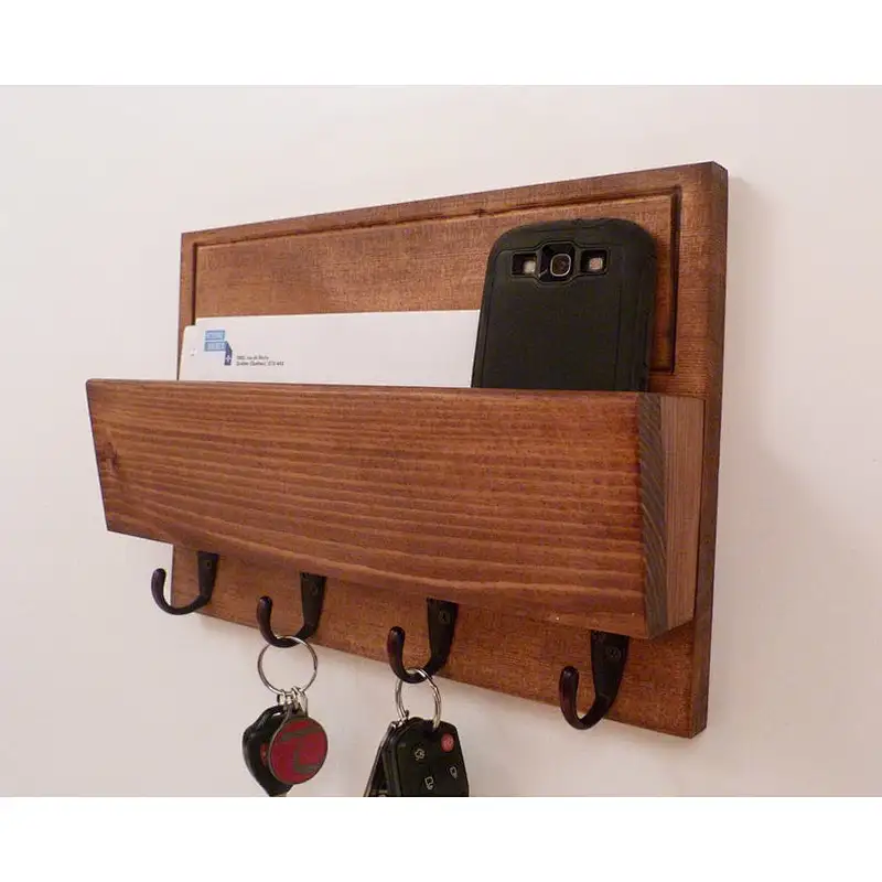 2020  American Mail Organizer Wall Mail Rack Entryway Organizer  Rustic Key Rack  Mail and Key Holder