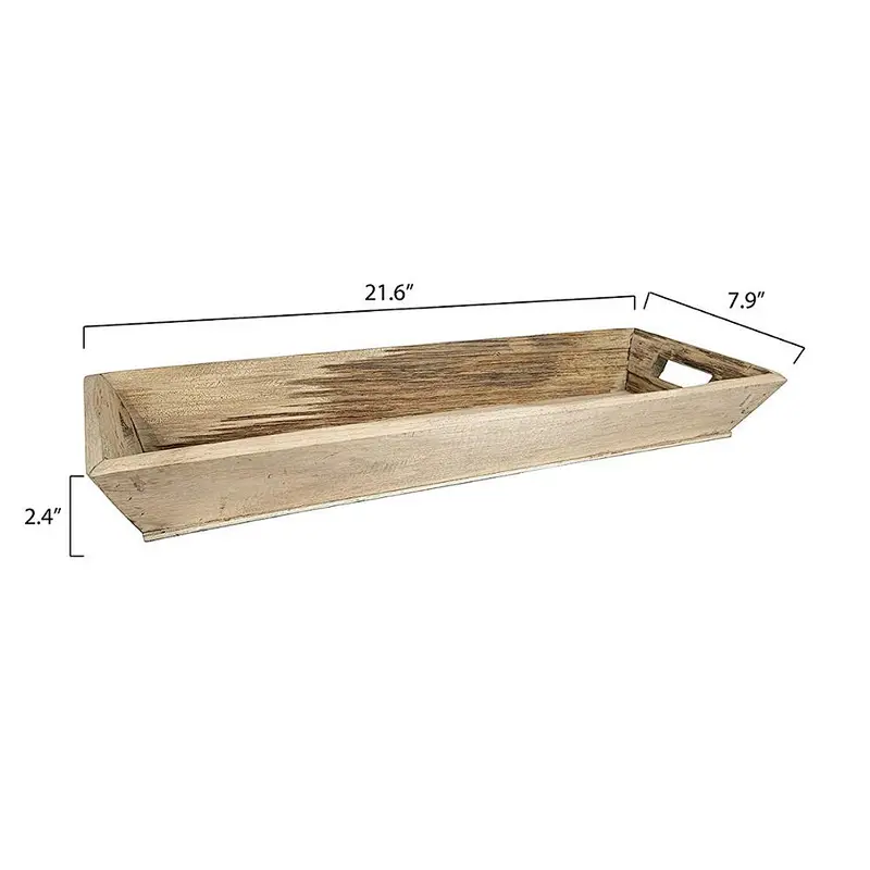 Rustic wooden decorated tray 2019