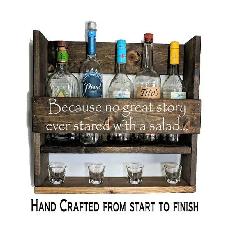 Shelf mount wall bracket wood decorative  wall rack shelf