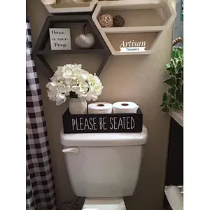 Please be Seated, Wooden Box, Toilet Tank Decor, Hello Sweet Cheeks  wooden tissue box