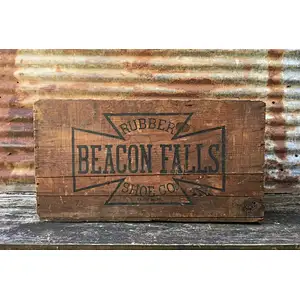 Beacon Falls Rubber Shoes Maltese Cross Wood Crate