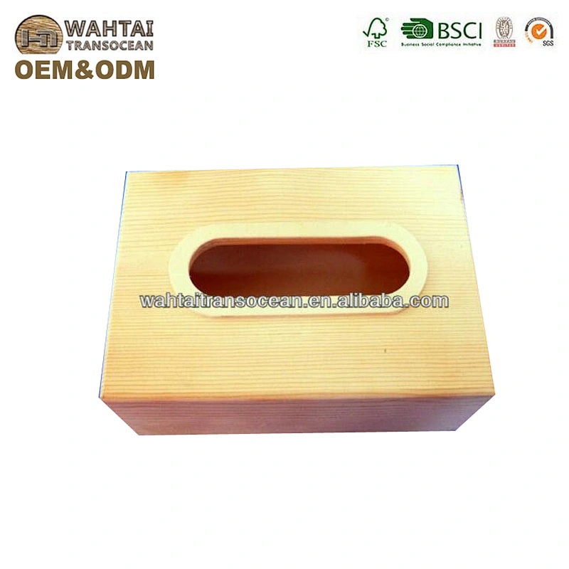 Rustic personalized customized delicate practical unfinished homedecoration wholesale Wooden Napkin Box/Wood Tissue Box