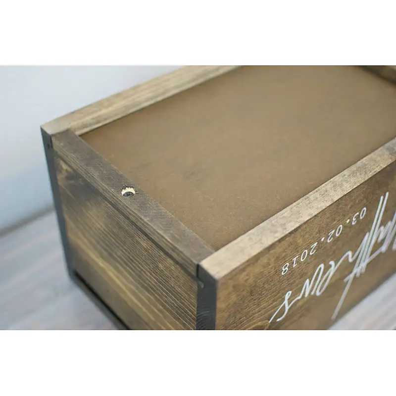 Locked Card Box Rustic Wedding Cards Box With Slot Honeymoon Fund Box