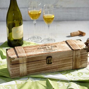 Wooden Wine Tote | Reclaimed Wine Carrier-Personalized wooden wine box, anniversary gift, corporate gifts