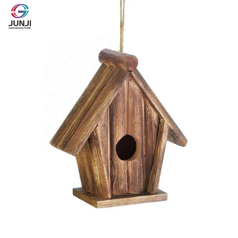 Wood Bird house Classic Rustic Wooden Hanging Outdoor Decorative durable wooden Bird House