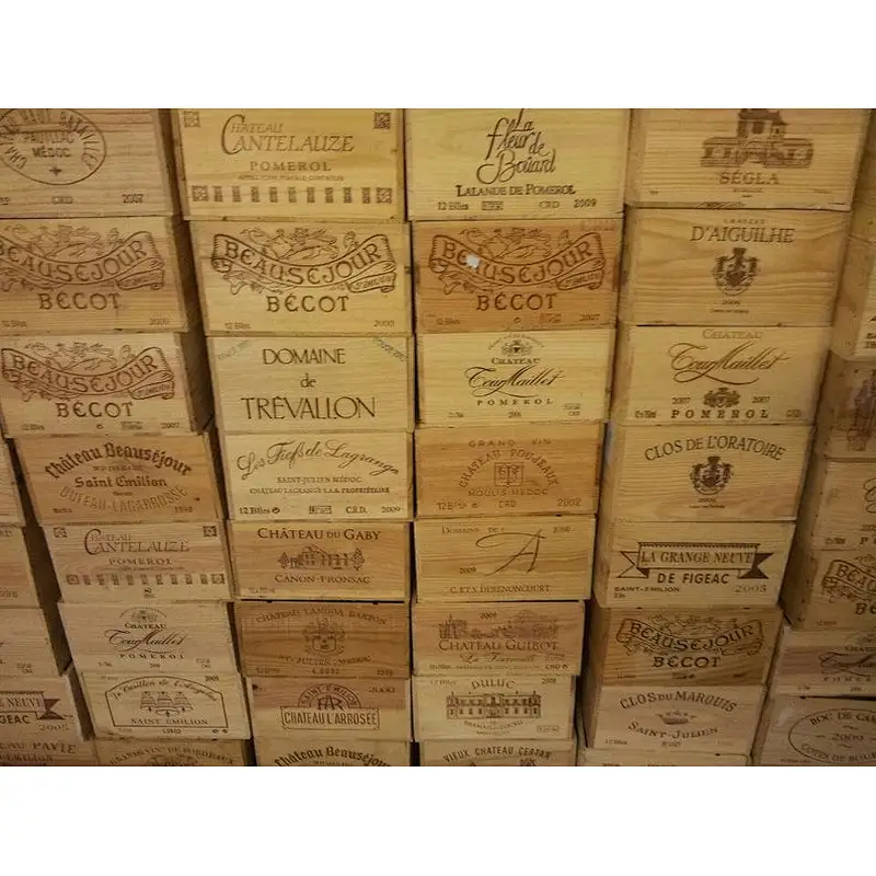 Graded France Wine Wooden Crates , Storage Solutions Hampers