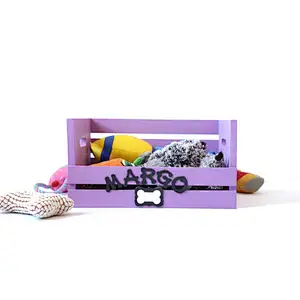 Doggy Toy Box  personalized Pet Storage  Dog Toy Crate