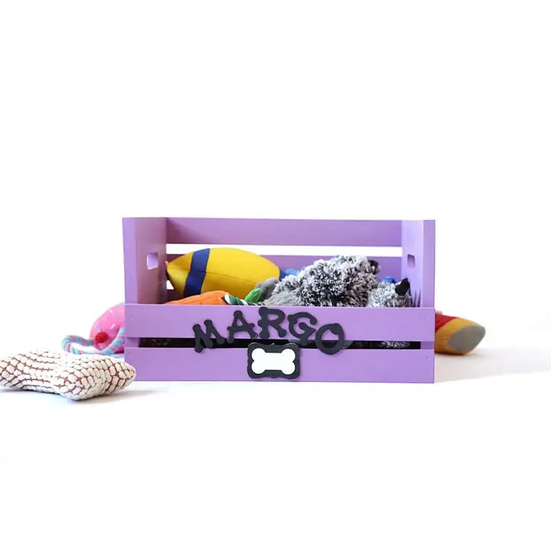 Doggy Toy Box  personalized Pet Storage  Dog Toy Crate