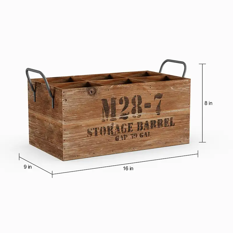Storage Box-French Wine Crate - Natural Stamped Wooden Wine Crate,wooden boxes