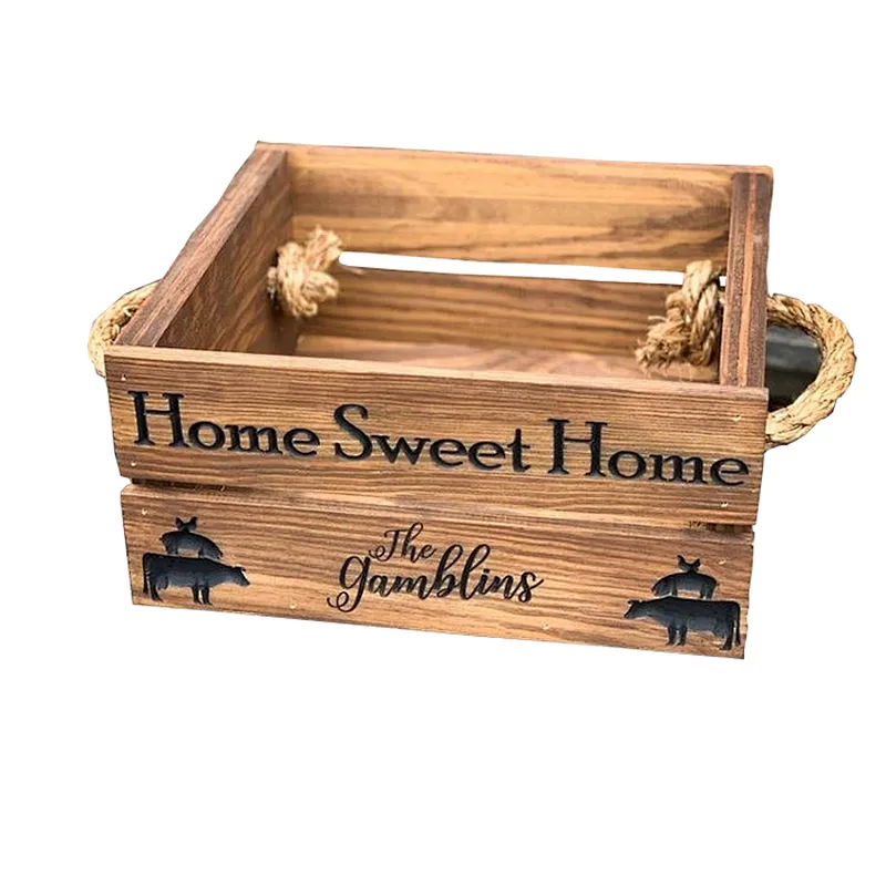 Wooden crate farmhouse gifts 2019