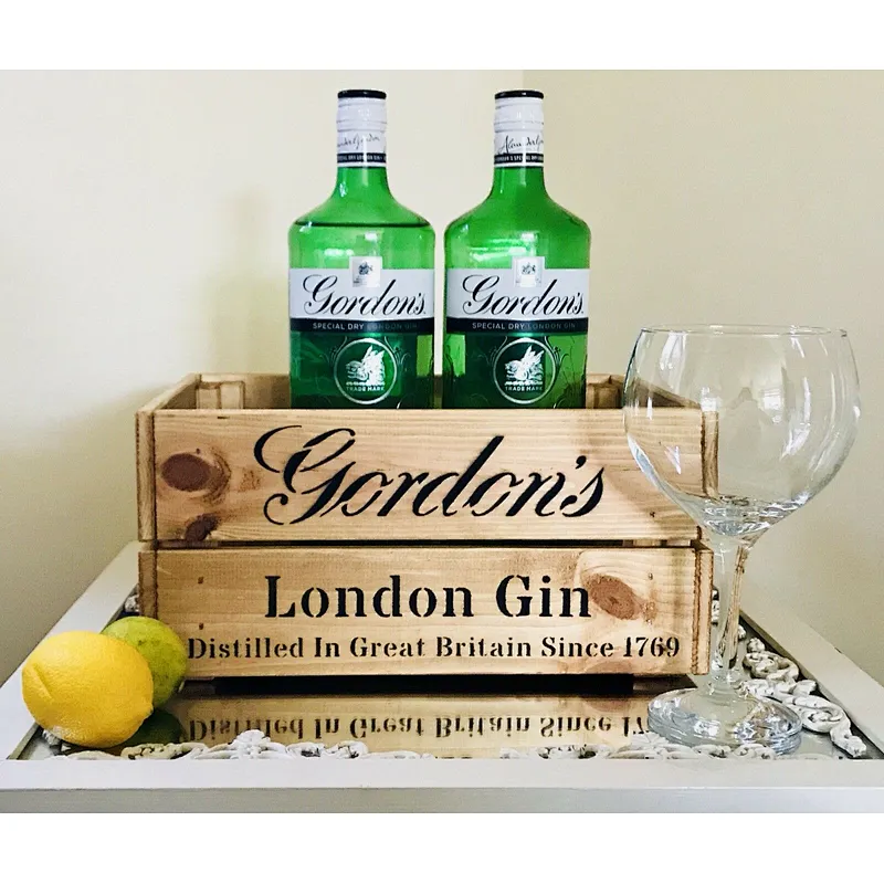 Hot Cheap Vintage Wooden Crate Bar Wooden Box Crate Gift Bar Sign Storage Wedding Party