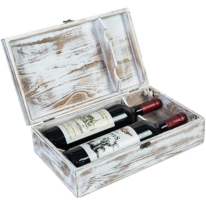 Wooden Wine Tote | Reclaimed Wine Carrier wooden crate box