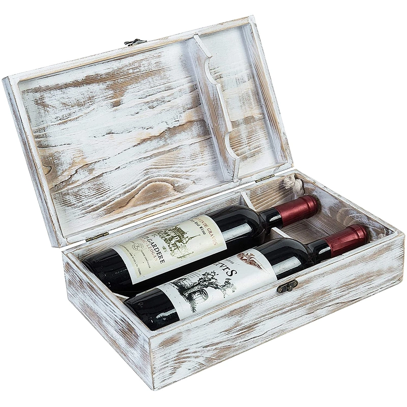 Wooden Wine Tote | Reclaimed Wine Carrier wooden crate box