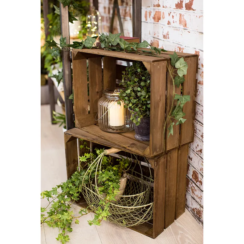 Large Rustic Wooden Vegetable Fruit Crate For Sale Wooden Fruit Box Wood storage box