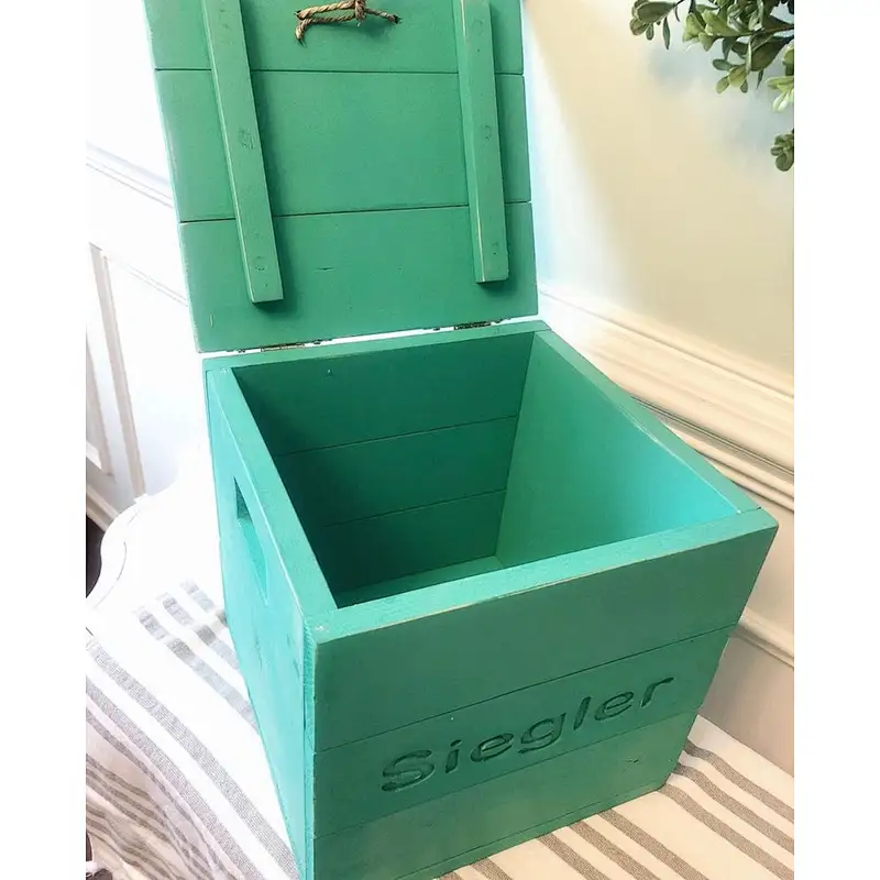 Rustic styleboutique square storage  wooden   box