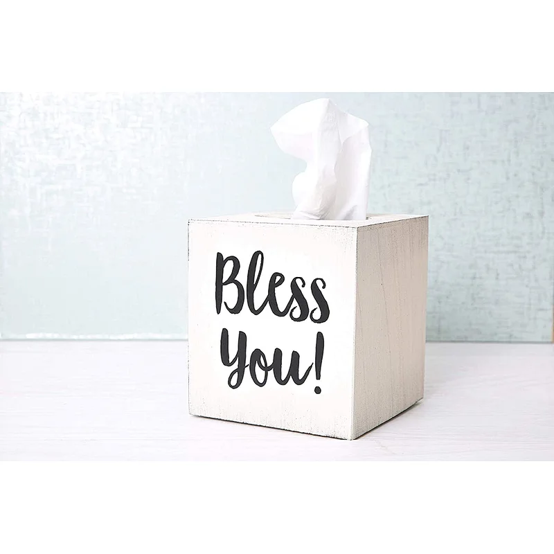 ountreeC Rustic Tissue Box Cover - Farmhouse Tissue Box Holder  with 