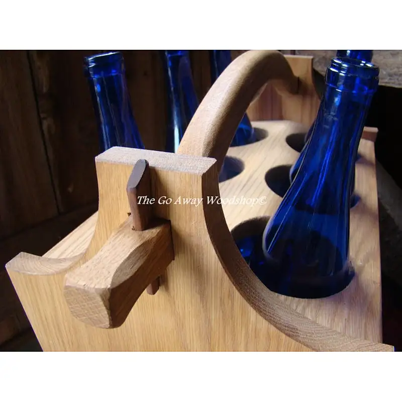 wood pack homebrew tote new gift *wooden box-Wooden wine tote