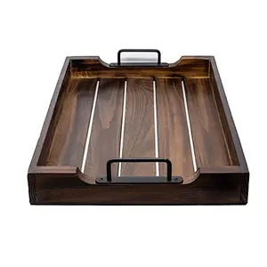 Rustic Wooden Ottoman Tray Wooden Serving Trays Wooden Trays For Decoration Wooden Tray Handle Large Wooden Trays