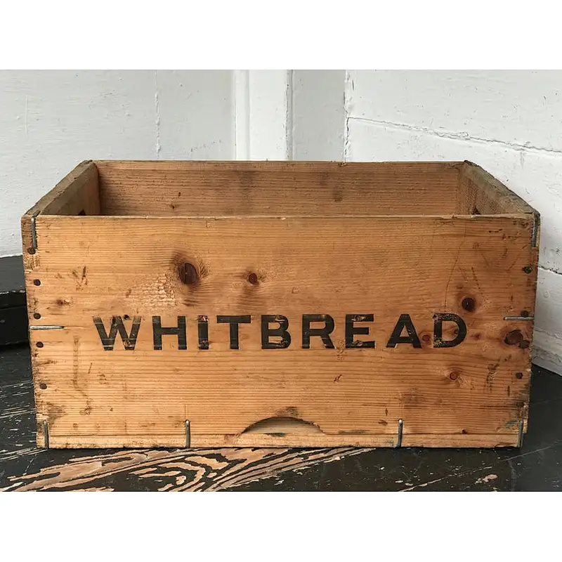 Rustic style aged wooden storage crate