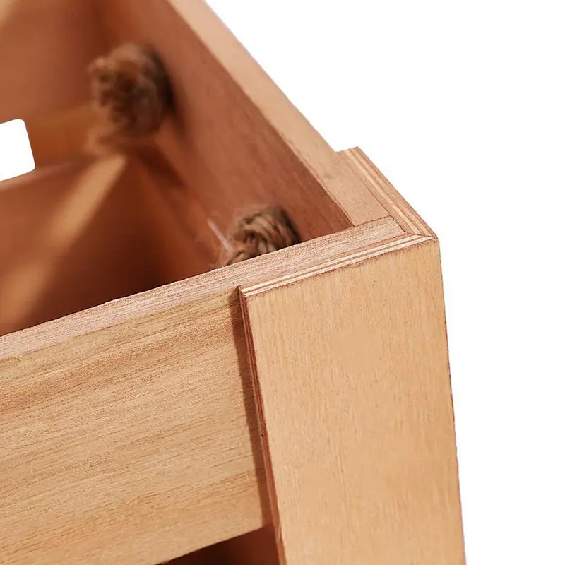 Wood Storage Crate Display Box 3pcs