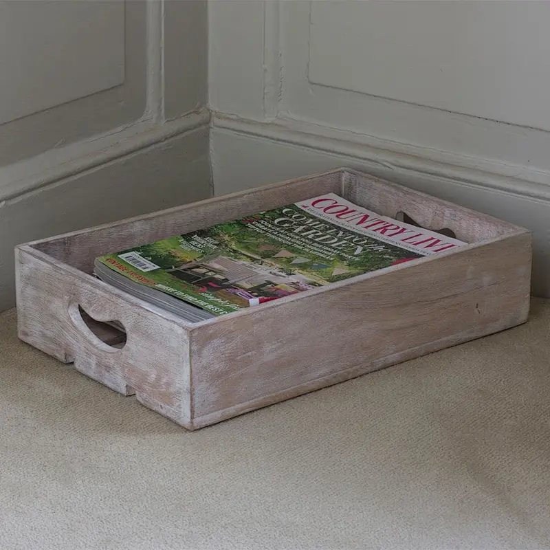 Custom unfinished Wood Tray Wooden Fish Crate
