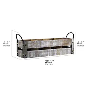Wooden wine bottle holder, Wine Tote,  American Art Decor 4 Bottle Table Top Farmhouse Wine Rack