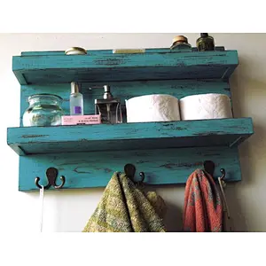 Rustic wood floating wall shelves book shelf wooden wall mounted key shelf wall