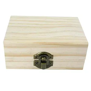 Rustic unfinished wholesale handiwork home decoration small Storage Solid roseOil Storage Box Case Solid Wooden Container