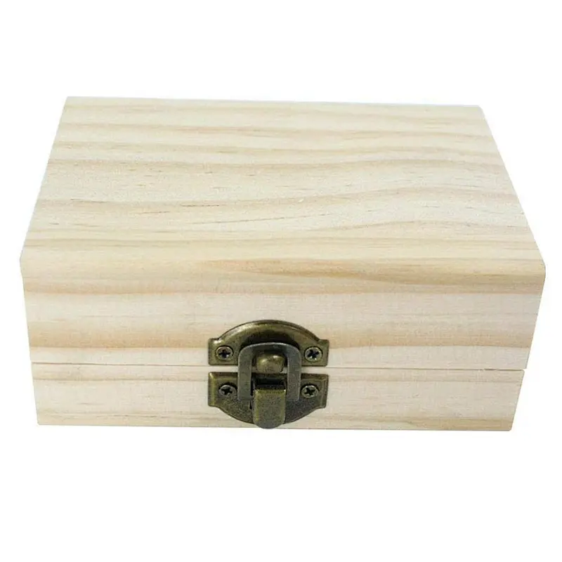 Rustic unfinished wholesale handiwork home decoration small Storage Solid roseOil Storage Box Case Solid Wooden Container