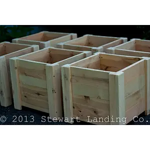 Brown Wooden Planter BoxCedar Planter Box for your Organic Garden -